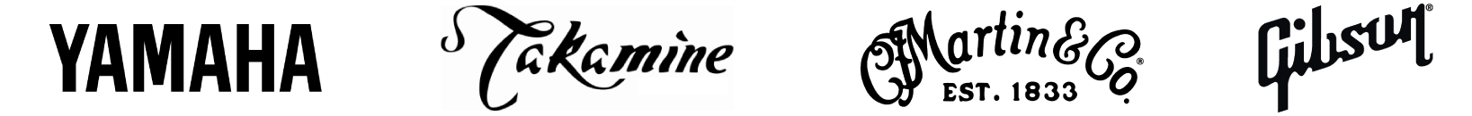 ヤマハ、タカミネ、マーチン、ギブソン