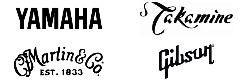 ヤマハ、タカミネ、マーチン、ギブソン